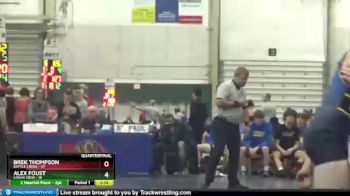 152 lbs Quarterfinals (8 Team) - Alex Foust, Logan View vs Brek Thompson, Battle Creek