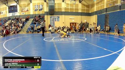 78 lbs Cross Bracket (8 Team) - Lucas Pipito, Delta Wrestling Club Inc. vs Easton Sanderson, Leo Wrestling Club