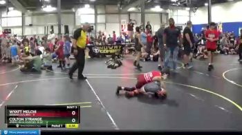 65 lbs Round 1 (6 Team) - Colton Strange, American Gladiators-Blue vs Wyatt Melchi, Indiana Outlaws
