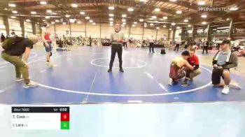 106 lbs Consi Of 16 #2 - Tyson Cook, PA vs Isaiah Lara, CA