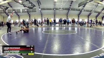133 lbs Champ. Round 2 - Jacob Macatangay, Purdue vs Logan Alexander, Unattached - West Virgina