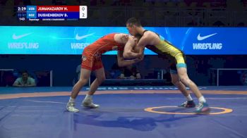 57 kg Repechage #2 - Nodirbek Jumanazarov, Uzbekistan vs Bakytbek Duishenbekov, Kyrgyzstan