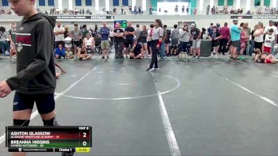 96-100 lbs Quarterfinal - Breanna Higgins, Camden Outsiders vs Ashton Glasgow, Glasgow Wrestling Academy