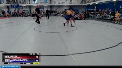 170 lbs 1st Place Match - Jade Herzer, Wisconsin Stevens Point vs Briana Araujo Batista, Unattached