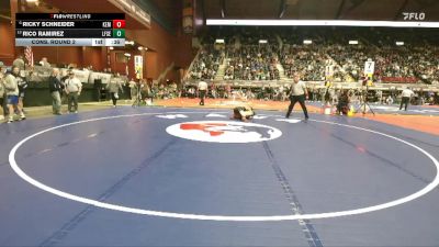 2A-106 lbs Cons. Round 2 - Ricky Schneider, Kemmerer vs Rico Ramirez, Lingle-Ft. Laramie/Southeast