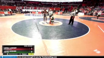 1A 175 lbs Cons. Round 1 - Jamal Lasenby, Kewanee (H.S.) vs James Keigher, Coal City