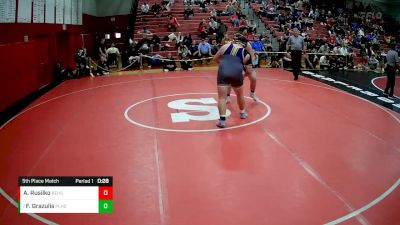 285 lbs 5th Place Match - Frank Grazulis, Plum Hs vs Alex Rusilko, Bentworth Hs