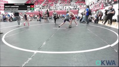 90 lbs Rr Rnd 3 - Truitt Langford, ARDMORE TAKEDOWN CLUB vs Skylynn Hatler, Harrah Little League Wrestling