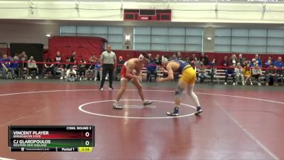 174 lbs Cons. Round 2 - CJ Glaropoulos, Western New England vs Vincent Player, Bridgewater State