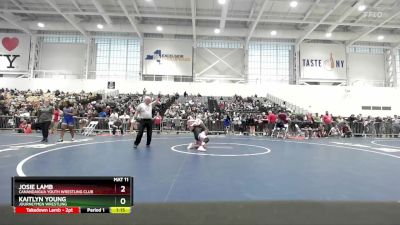 130 lbs Round 3 - Kaitlyn Young, Journeymen Wrestling vs Josie Lamb, Canandaigua Youth Wrestling Club