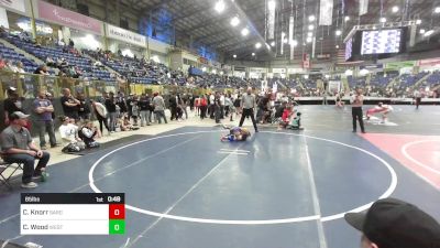 65 lbs Consolation - Cheston Knorr, Sargent Farmers vs Calvert Wood, West Grand