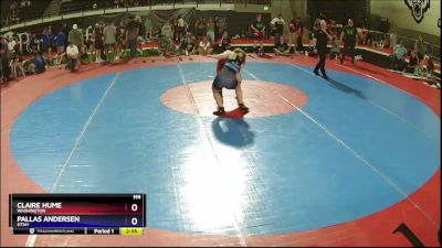 120 lbs Cons. Round 2 - Claire Hume, Washington vs Pallas Andersen, Utah