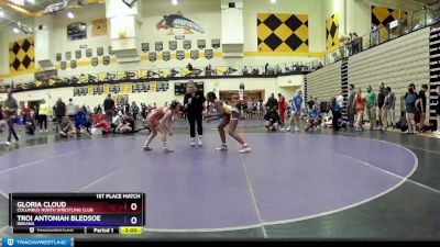 120 lbs 1st Place Match - Gloria Cloud, Columbus North Wrestling Club vs Troi Antoniah Bledsoe, Indiana