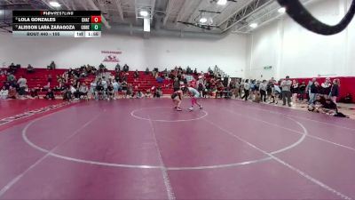 105 lbs Semifinal - Alisson Lara Zaragoza, Greeley West vs Lola Gonzales, Chatfield