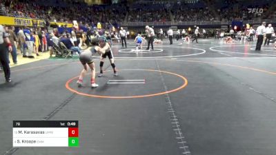 78 lbs Round Of 16 - Marina Karasavas, Upper Darby vs Stella Kroope, Emmaus