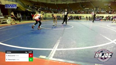 100 lbs Final - Tyson McComb, Team Of Hard Knox vs Beckett Newman, Enid Youth Wrestling Club