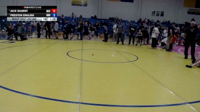 53 lbs Champ. Round 3 - Jace Gilbert, Declo Stingers vs Preston English, McCall Wrestling Club