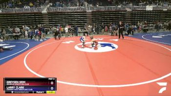 59 lbs Semifinal - Greysen Seim, Douglas Wrestling Club vs Larry Clark, Cowboy Kids Wrestling Club