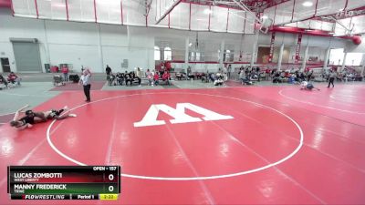157 lbs Cons. Semi - Manny Frederick, Trine vs Lucas Zombotti, West Liberty