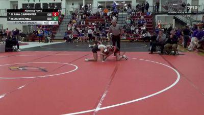 125 lbs 1st Place Match - Alaina Carpenter, Clinton vs Eliza Mitchell, Iowa City High