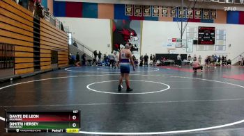 157 lbs Cons. Round 2 - Dimitri Hersey, Roosevelt vs Dante De Leon, Hillsboro