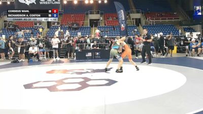 120 lbs Champ. Rd Of 128 - Cordeus Wahl, Oklahoma vs Richardson A. Coston, Washington