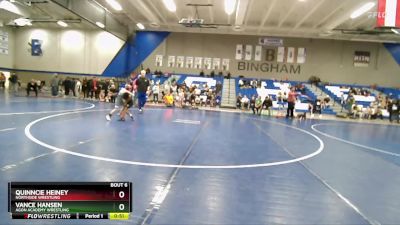 45-50 lbs Round 2 - Vance Hansen, Agon Academy Wrestling vs Quinncie Heiney, Northside Wrestling