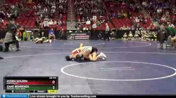 3 lbs Cons. Round 2 - Ayden Golden, North Scott vs Zane Behrends, Waverly-Shell Rock