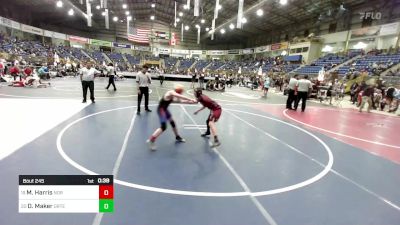 90 lbs Consi Of 16 #1 - Mason Harris, Norwood Mavericks vs Dillon Maker, Ortega Middle School