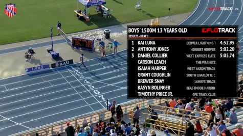 Boys' 1500m, Finals 2 - Age 13