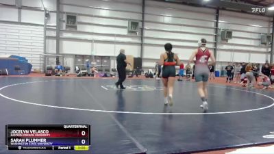 155 lbs Quarterfinal - Jocelyn Velasco, Eastern Oregon University vs Sarah Plummer, Washington State University