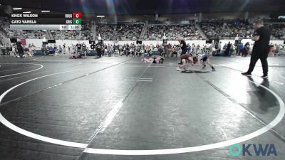 70 lbs Round Of 16 - Knox Wilson, Rough Riders vs Cato Varela, Chickasha Wrestling