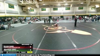 75 lbs Quarterfinal - Brahnan Heidt, Gorilla Wrestling Club, Inc. vs Elijah Mark, Bowman Dawg Wrestling Club