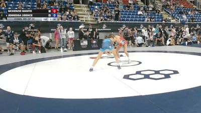 95 lbs Cons. Rd Of 32 - McKenzie Mantei, Michigan vs Jennessa Ubence, California