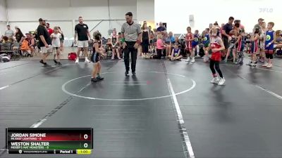 48 lbs Round 4 (6 Team) - Jordan Simone, PA East Lightning vs Weston Shalter, Moser`s Mat Monsters