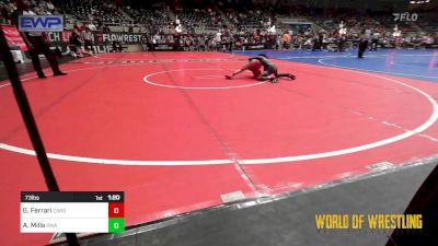 73 lbs Round Of 64 - Gino Ferrari, Cardinal Wrestling Club vs Aviyahn Mills, Roundtree Wrestling Academy