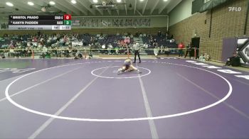 125 lbs Quarterfinal - Kanyn Padden, Harding County vs Bristol Prado, Chadron Girls