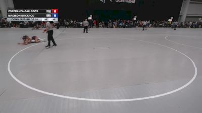 105 lbs Cons. Sub-rd Of 16 - Esperanza Gallegos, Volcano Vista High School Wrestling vs Madison Stickrod, Iowa