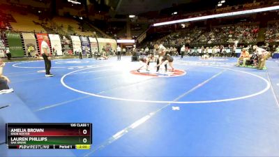 135 Class 1 lbs Quarterfinal - Amelia Brown, Knob Noster vs Lauren Phillips, Oak Grove