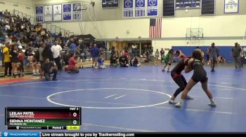 106 lbs Cons. Semi - Sienna Montanez, Pounders WC vs Leilah Patel, Tustin High School