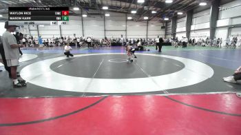 52 lbs Round Of 32 - Waylon Rice, TDWC Minions Blue - EL vs Mason Karr, Roundtree Wrestling Academy - EL