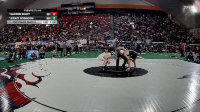 5A 132 lbs 1st Place Match - Saxton Scott, Idaho Falls vs Jeratt Robinson, Minico