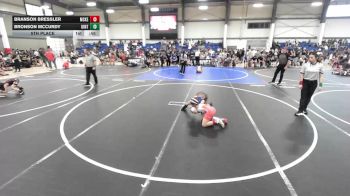 85 lbs 5th Place - Branson Bressler, McKenzie River Mat Club vs Bronson McCurdy, Uintah Wrestling