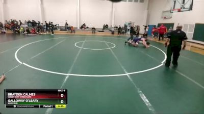 160 lbs Cons. Semi - Galloway O`Leary, Wyoming vs Brayden Calmes, Windy City Wrestlers