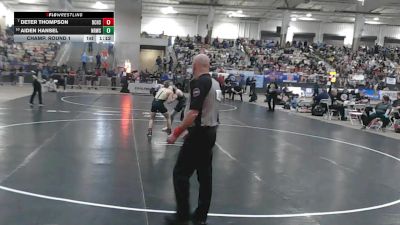 AA 132 lbs Champ. Round 1 - Deter Thompson, David Crockett High School vs Aiden Hansel, Northwest High School