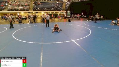 7th - 8th grade - 100 Cons. Round 2 - Weston Drahos, Iowa vs Bohdy Miller, Waverly Area Wrestling Club