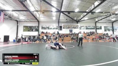 133 lbs 3rd Place Match - Braden Haines, Marian University (IN) vs Adrian Origel, Manchester