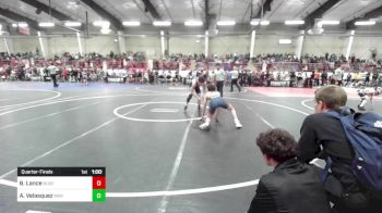 120 lbs Quarterfinal - Bryce Lance, Bloomfield Youth Wrestling vs Aziel Velasquez, WAR Wrestling Club