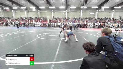 120 lbs Quarterfinal - Bryce Lance, Bloomfield Youth Wrestling vs Aziel Velasquez, WAR Wrestling Club