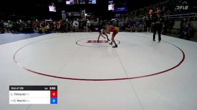 132 lbs Rnd Of 128 - Lucas Vasquez, CA vs Colin Martin, VA